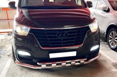 Тюнинг внедорожника Защита переднего бампера Hyundai H1 Grand Starex 2018