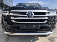 Тюнинг внедорожника Защита переднего бампера Toyota Land Cruiser 300 2021 (Комфорт плюс)