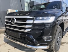 Тюнинг внедорожника Защита переднего бампера Toyota Land Cruiser 300 2021 (Комфорт плюс)