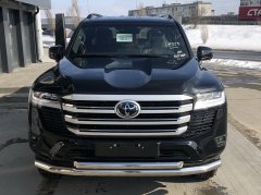 Тюнинг внедорожника Защита переднего бампера Toyota Land Cruiser 300 2021 (Комфорт плюс)