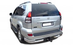Тюнинг внедорожника Защита заднего бампера Toyota Land Cruiser Prado 120 2003-2009