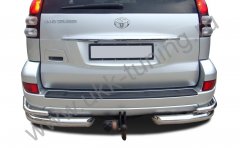 Тюнинг внедорожника Защита заднего бампера Toyota Land Cruiser Prado 120 2003-2009