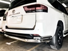 Тюнинг внедорожника Защита заднего бампера Toyota Land Cruiser 300 2021 (Комфорт плюс)