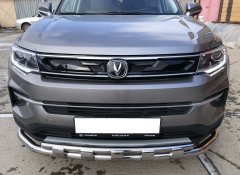 Тюнинг внедорожника Защита переднего бампера Changan CS35 Plus 2021