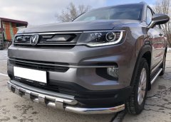 Тюнинг внедорожника Защита переднего бампера Changan CS35 Plus 2021