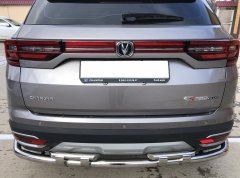 Тюнинг внедорожника Защита заднего бампера Changan CS35 Plus 2021