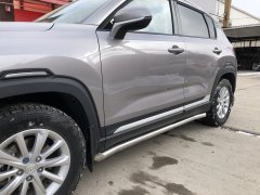 Тюнинг внедорожника Защита штатного порога труба Changan CS35 Plus 2021