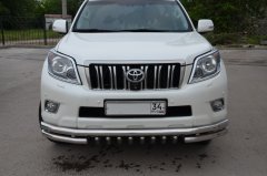 Тюнинг внедорожника Защита переднего бампера Toyota Land Cruiser Prado 150 2010