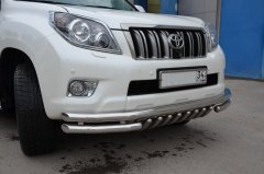 Тюнинг внедорожника Защита переднего бампера Toyota Land Cruiser Prado 150 2010