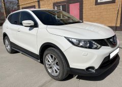Тюнинг внедорожника Защита штатного порога труба Nissan Qashqai 2015