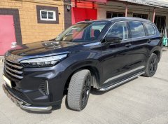 Тюнинг внедорожника Пороги с накладным листом Chery Exeed VX 2022