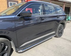 Тюнинг внедорожника Пороги с накладным листом Chery Exeed VX 2022