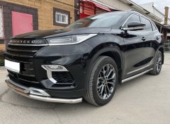 Тюнинг внедорожника Защита переднего бампера Chery Exeed TXL 2020