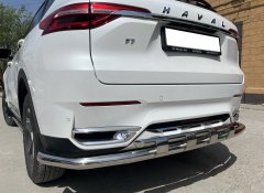 Тюнинг внедорожника Защита заднего бампера Haval F7, F7X  2019
