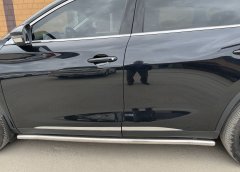 Тюнинг внедорожника Защита штатного порога труба Chery Exeed TXL 2021