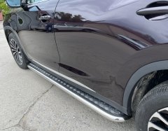 Тюнинг внедорожника Пороги с накладным листом Chery Exeed TXL 2021