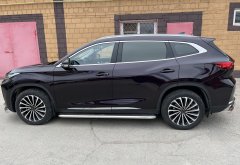 Тюнинг внедорожника Пороги с накладным листом Chery Exeed TXL 2021
