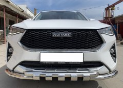 Тюнинг внедорожника Защита переднего бампера Haval F7, F7X  2019