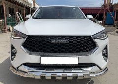Тюнинг внедорожника Защита переднего бампера Haval F7, F7X  2019