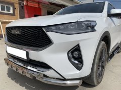 Тюнинг внедорожника Защита переднего бампера Haval F7, F7X  2019