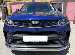 Тюнинг внедорожника Защита переднего бампера Geely Tugella 2021