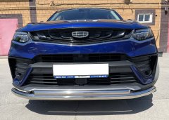 Тюнинг внедорожника Защита переднего бампера Geely Tugella 2021