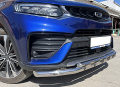 Тюнинг внедорожника Защита переднего бампера Geely Tugella 2021