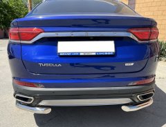 Тюнинг внедорожника Защита заднего бампера Geely Tugella 2021