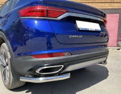 Тюнинг внедорожника Защита заднего бампера Geely Tugella 2021