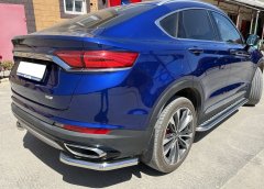 Тюнинг внедорожника Защита заднего бампера Geely Tugella 2021
