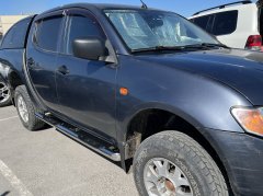 Тюнинг внедорожника Порог труба с проступью Mitsubishi L200 2015