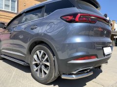 Тюнинг внедорожника Защита заднего бампера Chery Tiggo 7 Pro 2021