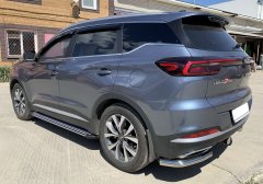 Тюнинг внедорожника Защита заднего бампера Chery Tiggo 7 Pro 2021