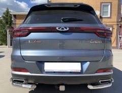 Тюнинг внедорожника Защита заднего бампера Chery Tiggo 7 Pro 2021