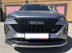 Тюнинг внедорожника Защита переднего бампера Haval F7 2022 Рестайлинг
