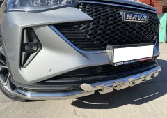 Тюнинг внедорожника Защита переднего бампера Haval F7 2022 Рестайлинг