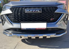 Тюнинг внедорожника Защита переднего бампера Haval F7 2022 Рестайлинг