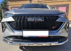 Тюнинг внедорожника Защита переднего бампера Haval F7 2022 Рестайлинг