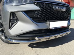Тюнинг внедорожника Защита переднего бампера Haval F7 2022 Рестайлинг