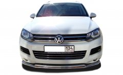 Тюнинг внедорожника Защита переднего бампера Volkswagen Touareg 2012