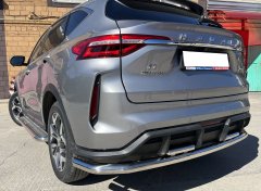 Тюнинг внедорожника Защита заднего бампера Haval F7 2022 Рестайлинг