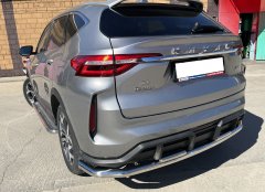 Тюнинг внедорожника Защита заднего бампера Haval F7 2022 Рестайлинг