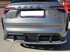 Тюнинг внедорожника Защита заднего бампера Haval F7 2022 Рестайлинг