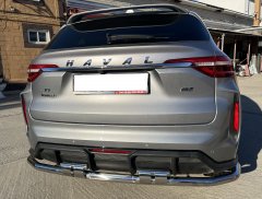 Тюнинг внедорожника Защита заднего бампера Haval F7 2022 Рестайлинг
