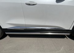 Тюнинг внедорожника Защита штатного порога труба Haval F7 2022 Рестайлинг