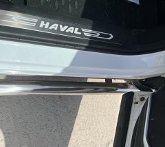 Тюнинг внедорожника Защита штатного порога труба Haval F7 2022 Рестайлинг
