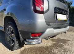 Тюнинг внедорожника Защита заднего бампера Renault Duster 2017