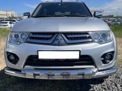 Тюнинг внедорожника Защита переднего бампера Mitsubishi Pajero Sport 2008