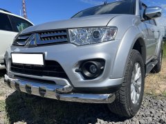 Тюнинг внедорожника Защита переднего бампера Mitsubishi Pajero Sport 2008