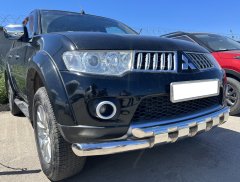 Тюнинг внедорожника Защита переднего бампера Mitsubishi Pajero Sport 2008